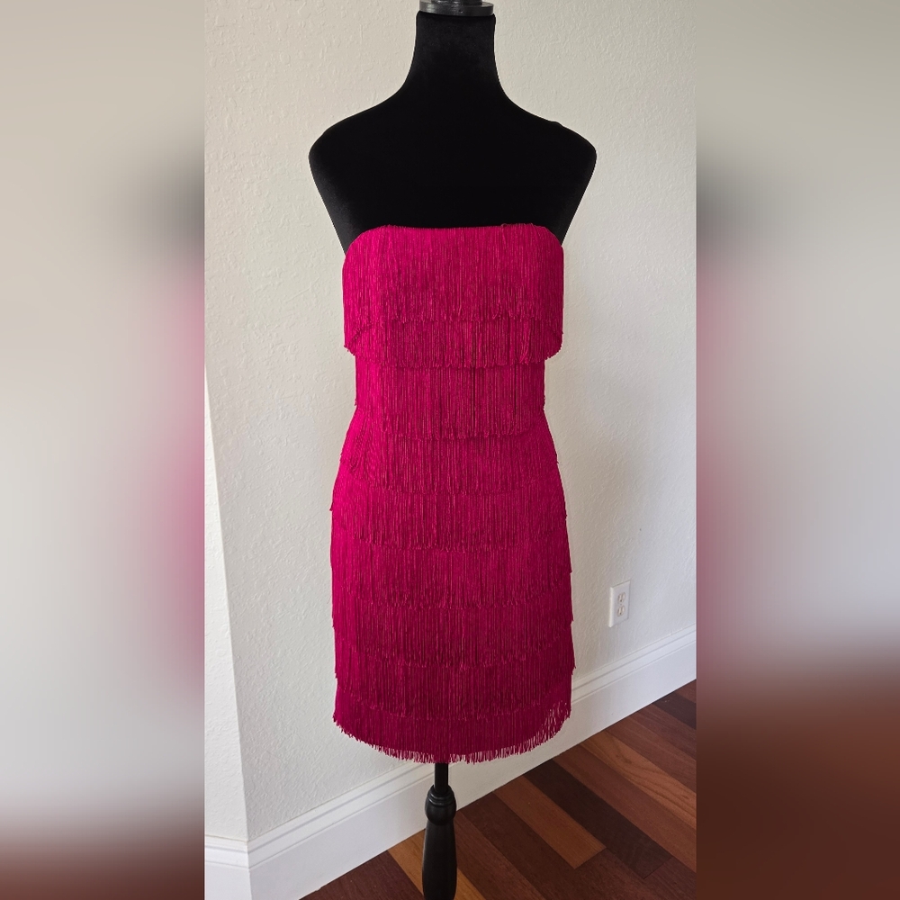 Elegant Pink Strapless Dress